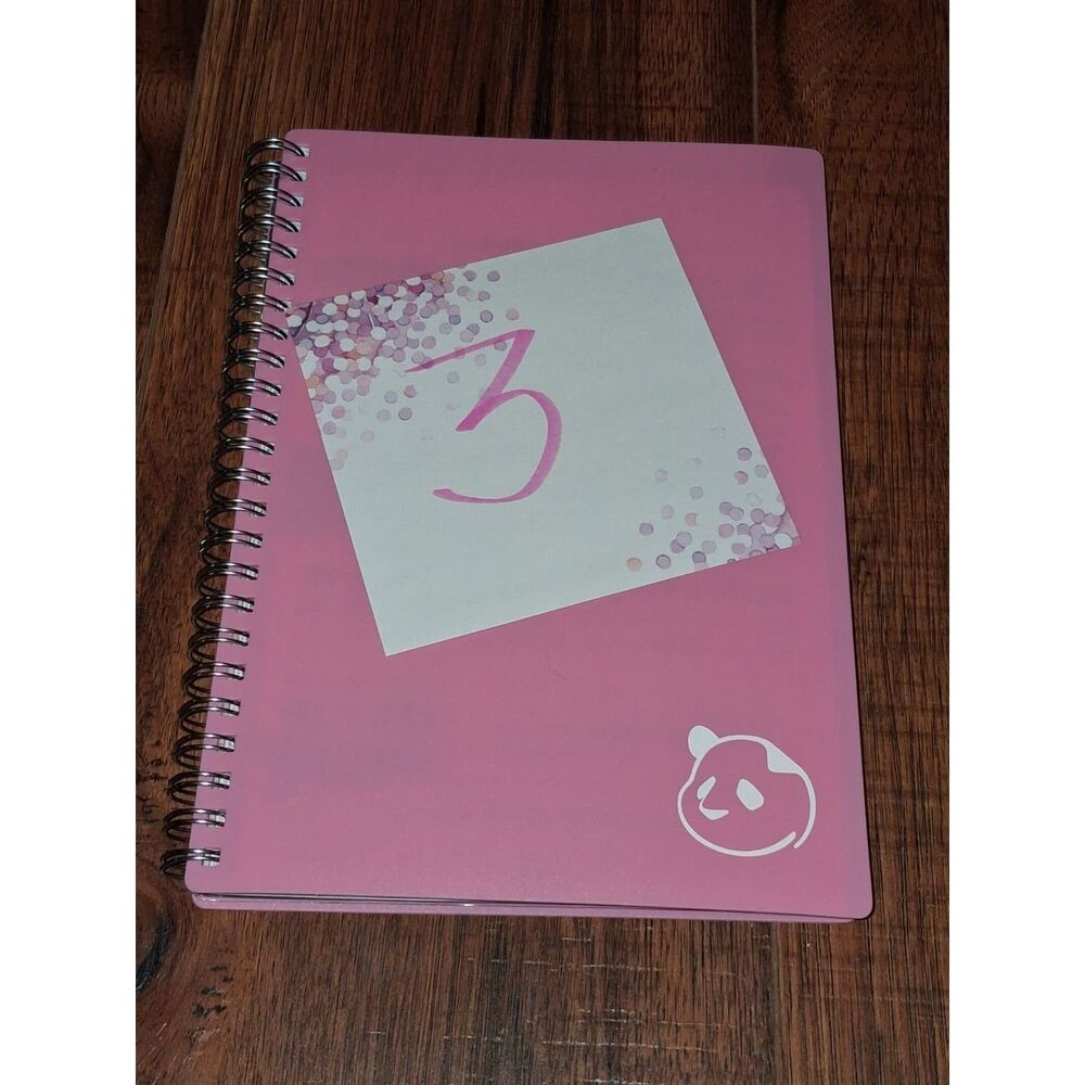 Unused Panda Planner Daily 2.0 in Pink - Plastic Cover Spiral Daily Planner